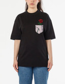 تیشرت آریانا چاپ گل رز قواره لانگ جنس نخ پنبه درجه یک