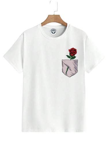 تیشرت آریانا چاپ گل رز قواره لانگ جنس نخ پنبه درجه یک