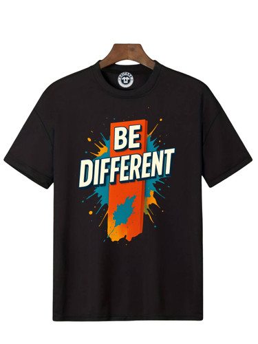 تیشرت چاپ BE DIFFERENT جنس پنبه درجه یک