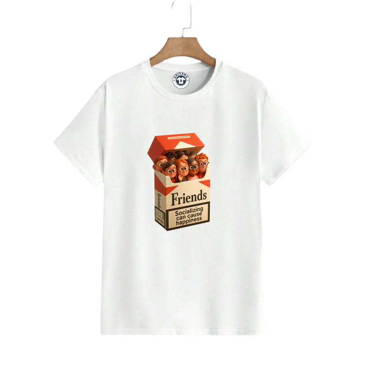 تیشرت چاپ پاکت سیگار جنس پنبه درجه یک قواره لانگ