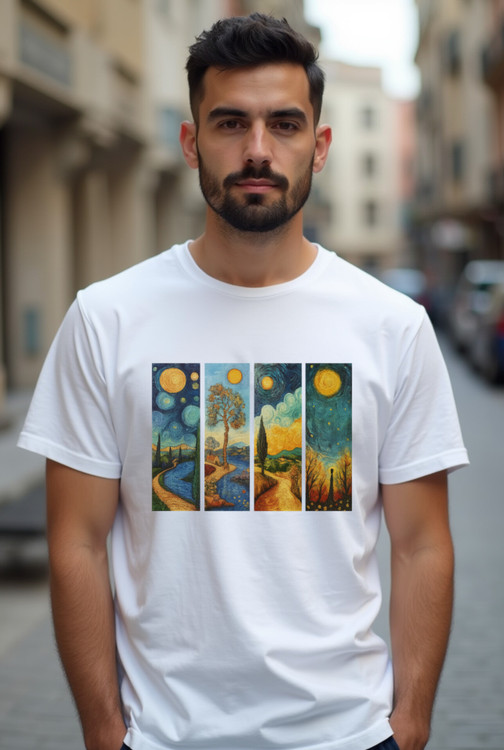 تیشرت سفید ونگوگ قواره لانگ