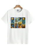 تیشرت سفید چاپ ونگوگ