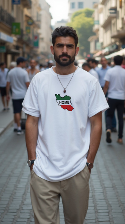 تیشرت سفید چاپ هوم