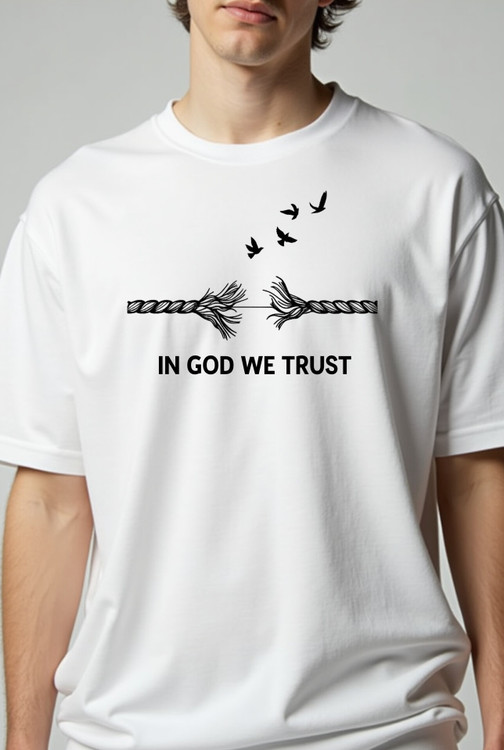 تیشرت طرح دار صبر با قواره آزاد و جنس خنک