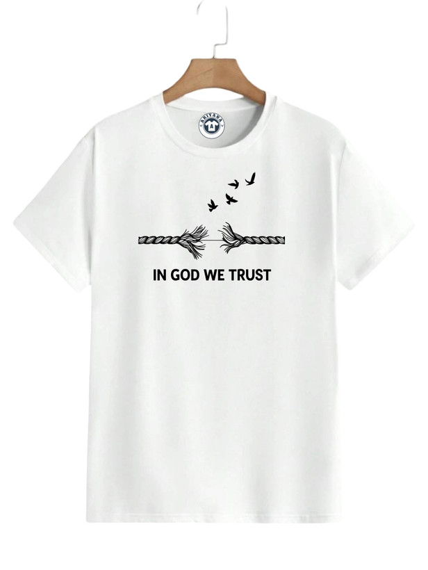 لباس مردانه اسپرت با چاپ IN GOD WE TRUST