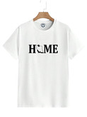 تیشرت سفید لانگ از جنس پنبه خالص با چاپ کلمه HOME
