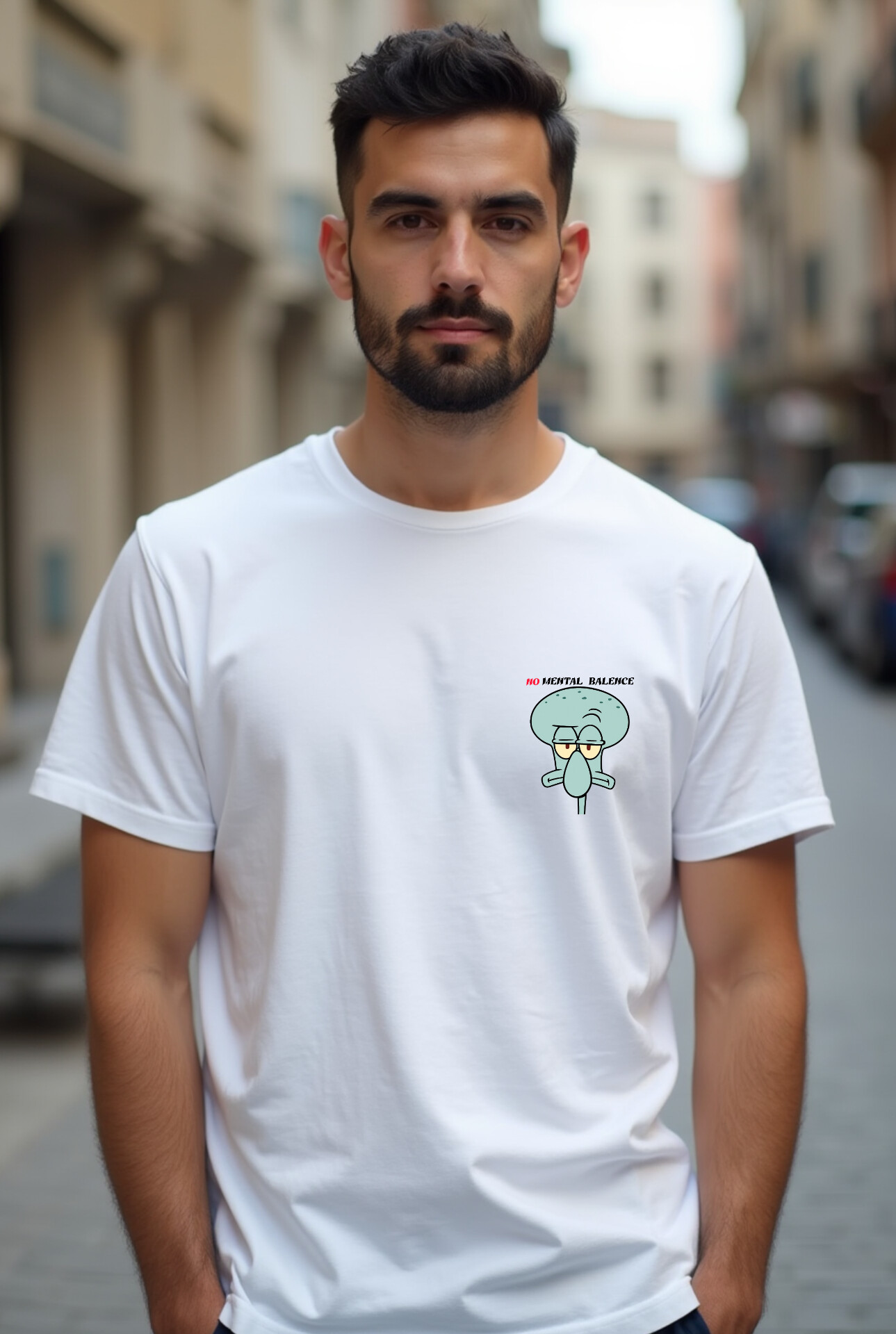 تیشرت سفید مردانه اختاپوس