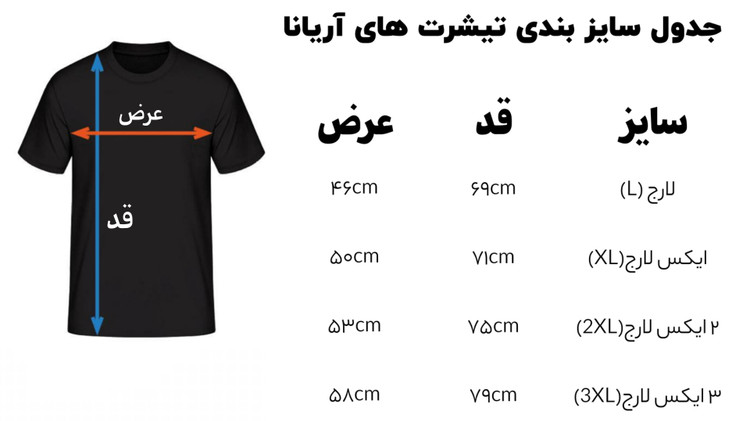 جدول سایزبندی