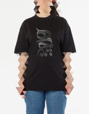 تیشرت زنانه چاپ هیچ مشکی و سفید