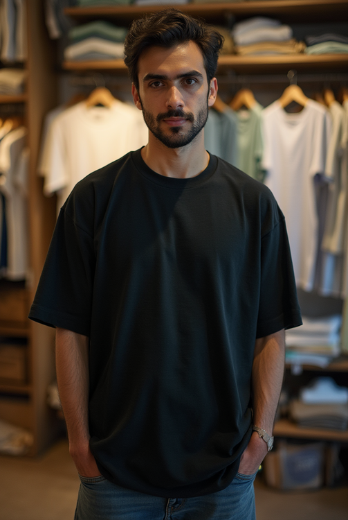 تیشرت مشکی تک ساده