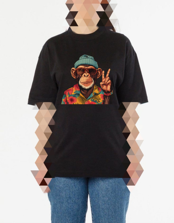 تیشرت زنانه چاپ مانکی