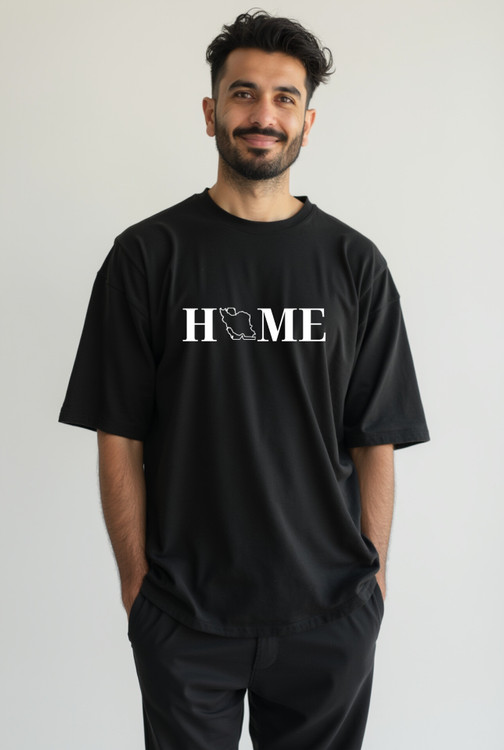 تیشرت مشکی بدون جنسیت هوم