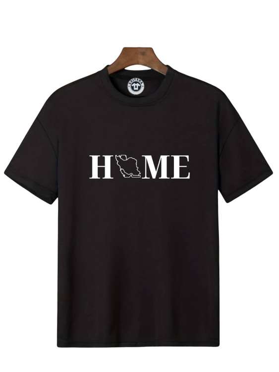 تیشرت مشکی چاپ home