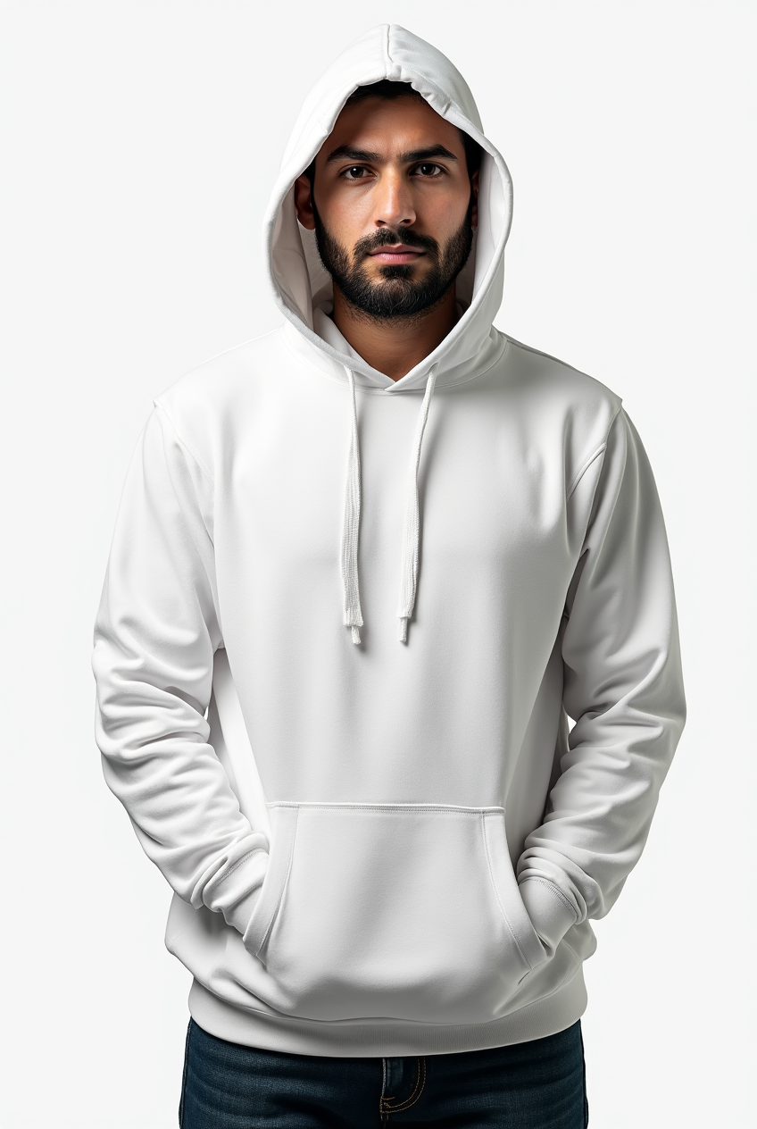 هودی سفید ساده