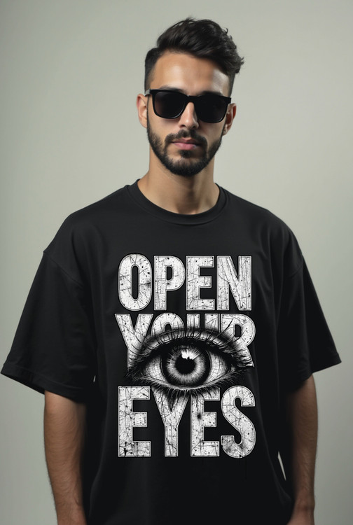 تیشرت بدون جنسیت چاپ چشم