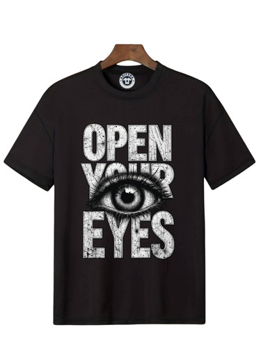 تیشرت مشکی چاپ چشم