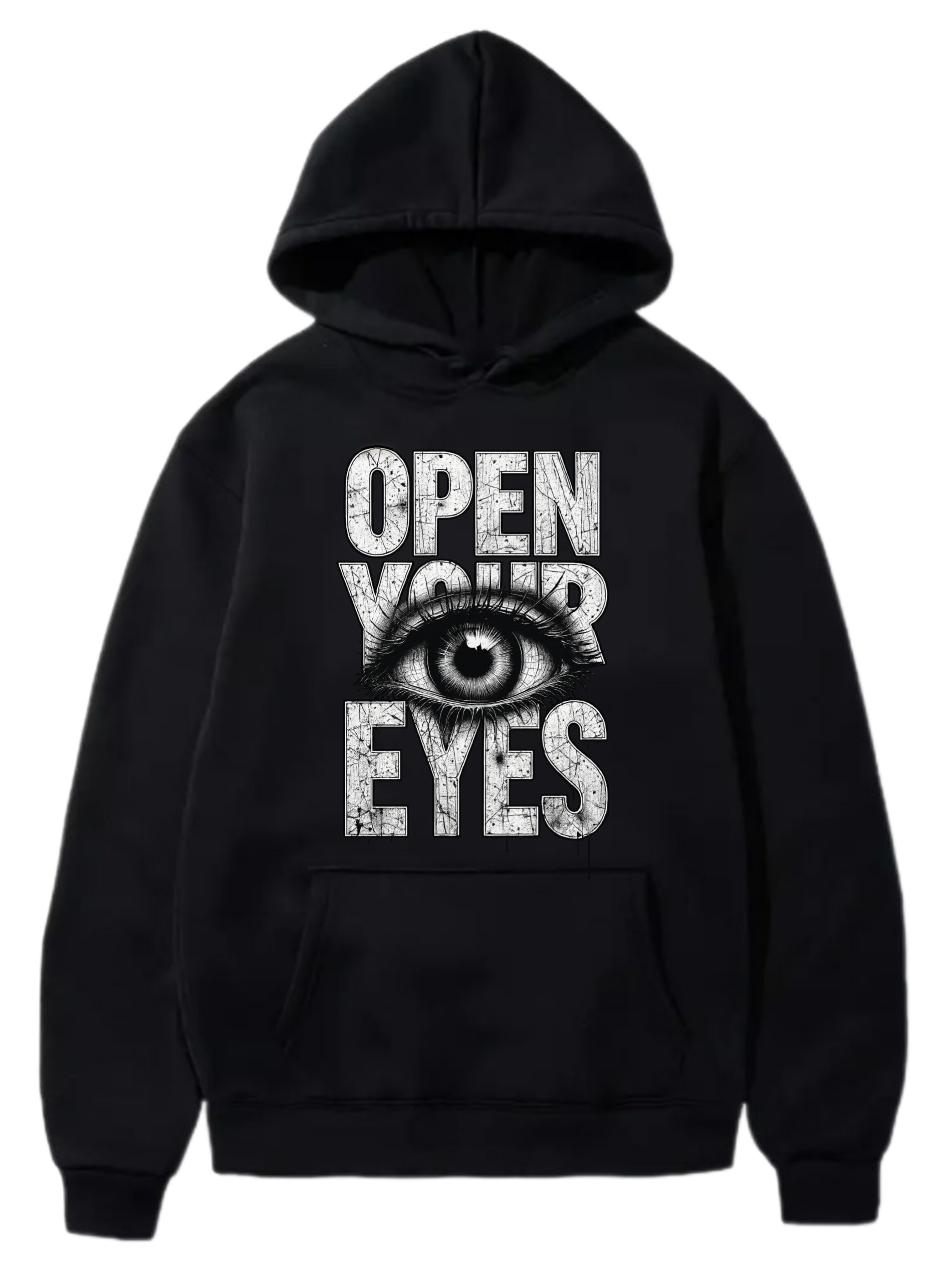 هودی مشکی چاپ چشم