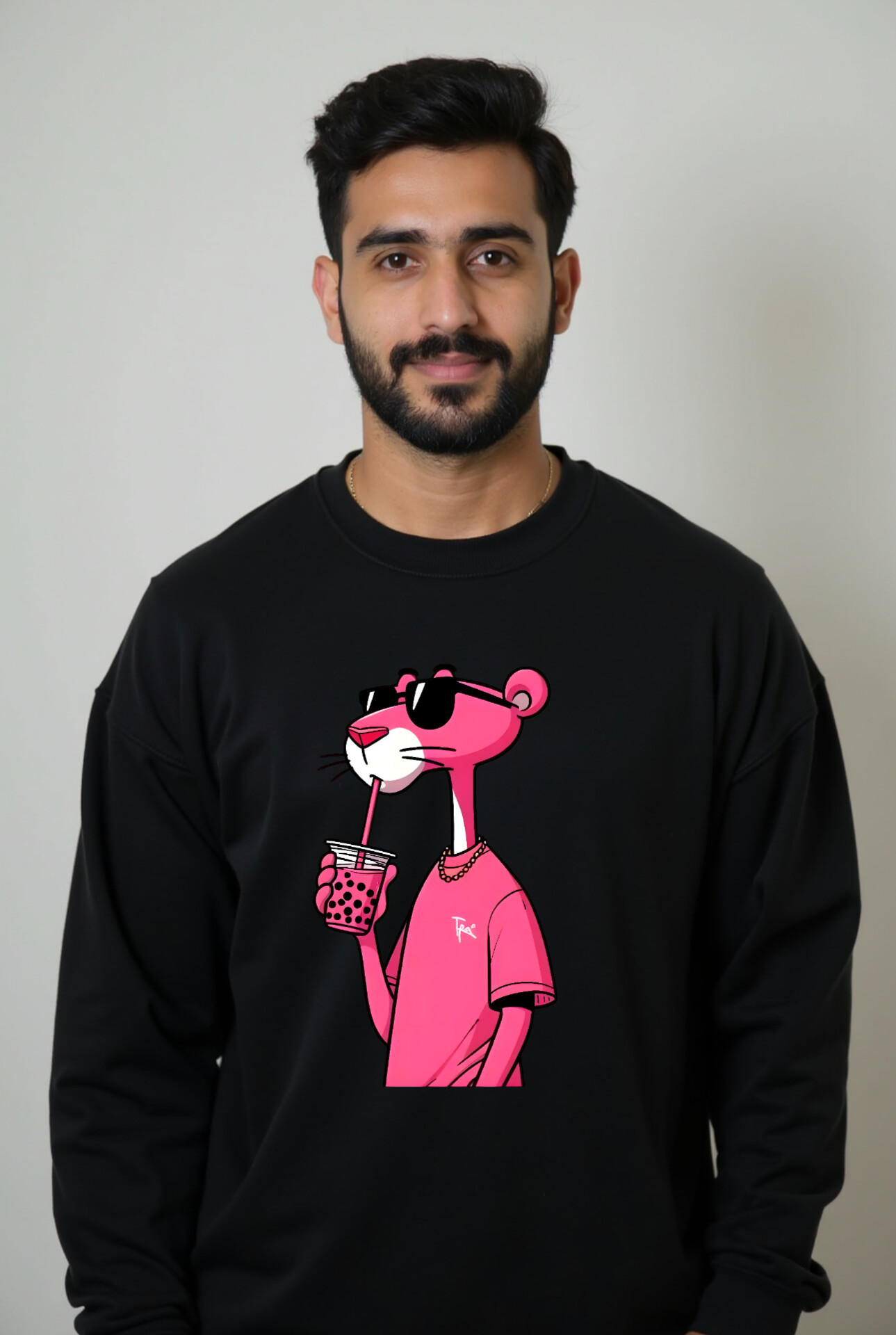 دورس مشکی پلنگ صورتی