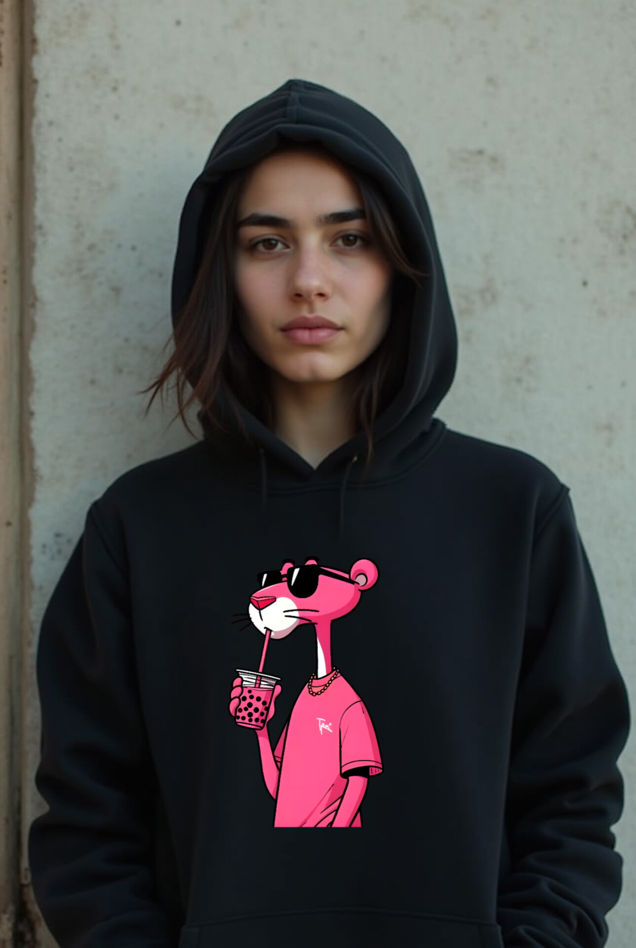 هودی پلنگ صورتی داخل کرکی