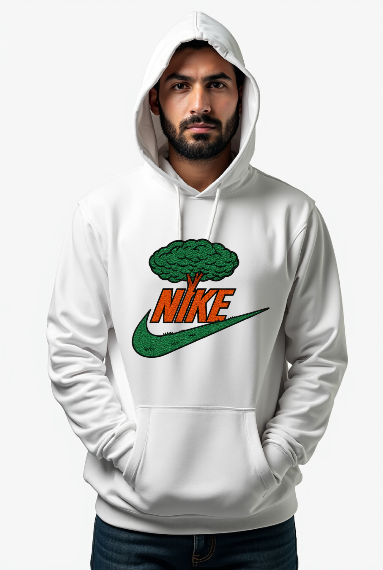 هودی سفید مردانه نایکی