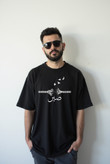 تیشرت مشکی چاپ صبر