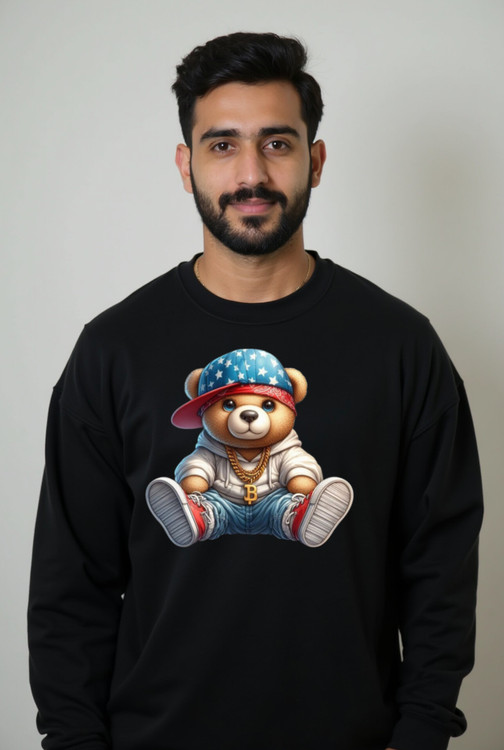 دورس مشکی مردانه چاپ خرس