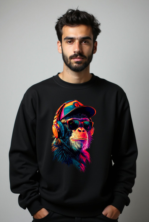 دورس مشکی مردانه چاپ گوریل