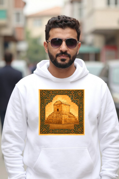 هودی سفید مردانه پاسارگاد