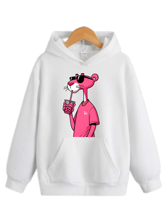 هودی سفید پلنگصورتی