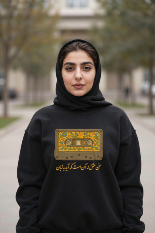 دورس مشکی زنانه چاپ نوار