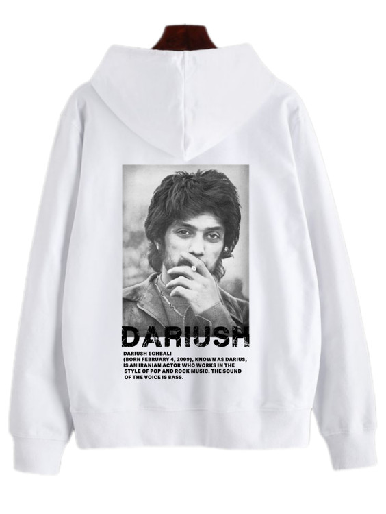 هودی سفید چاپ داریوش