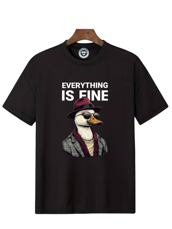 تیشرت مشکی چاپ اردک