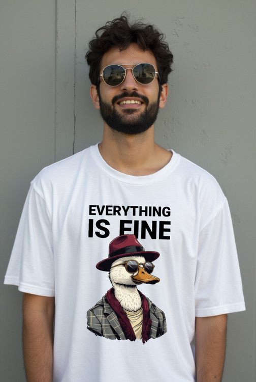 تیشرت چاپ everything is fine