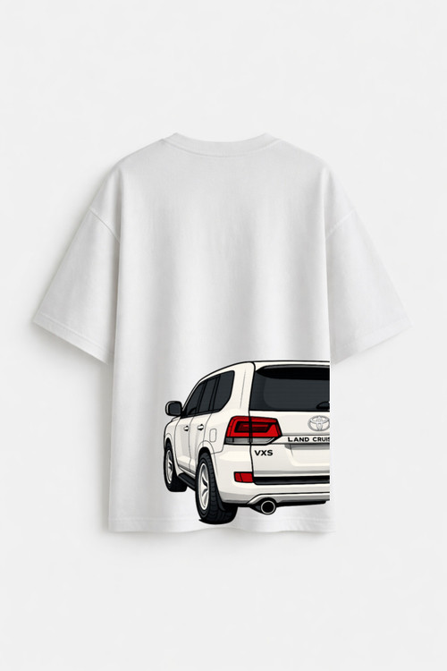 تیشرت سفید چلپ لندکروز بدون جنسیت