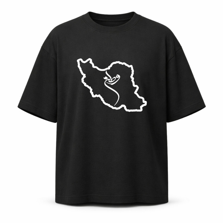 تیشرت مشکی طرح وطن