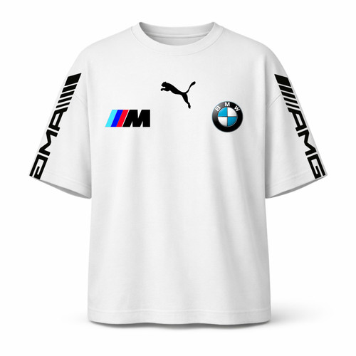 تیشرت سفید چاپ بی ام و