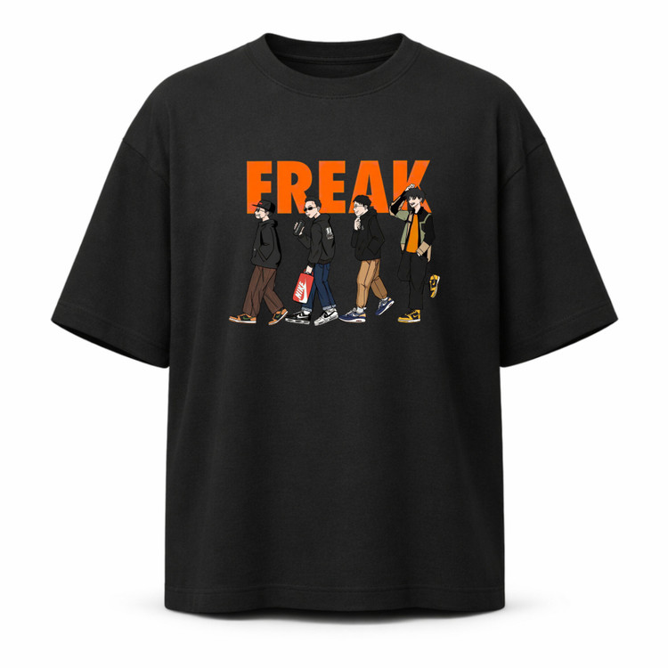 تیشرت مشکی طرح freak