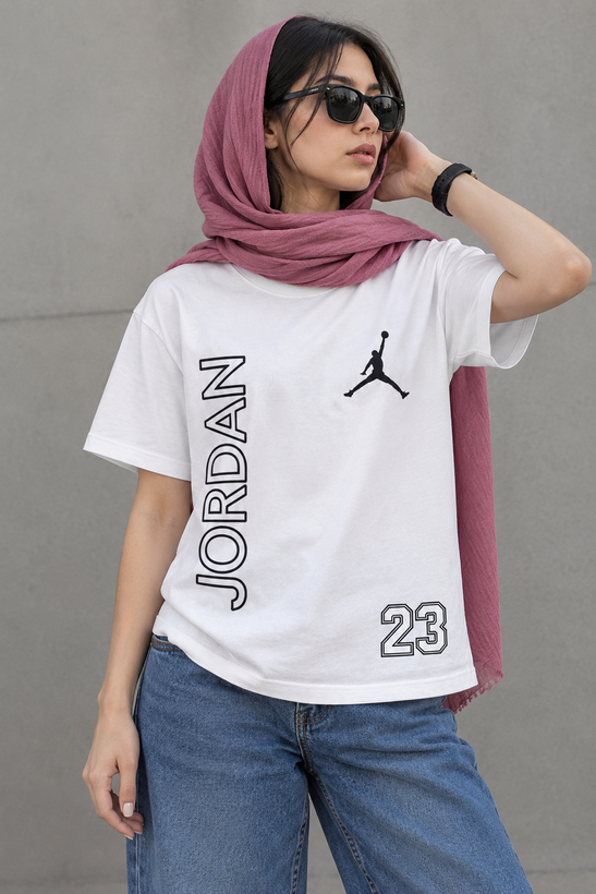 تیشرت یونیسکس طرح jordan جنس نخ پنبه ۱۰۰ درصد