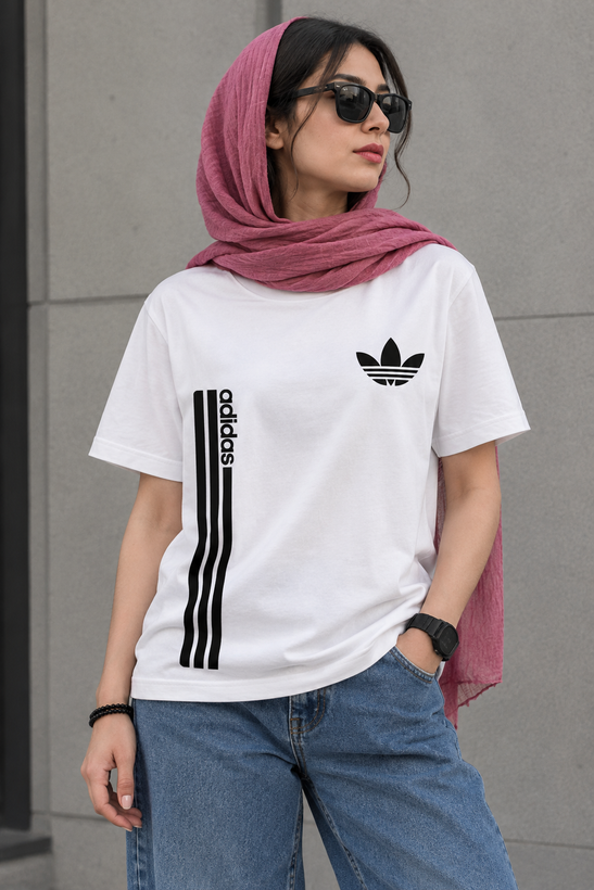 تیشرت یونیسکس طرح آدیداس adidas جنس نخ پنبه ۱۰۰ درصد