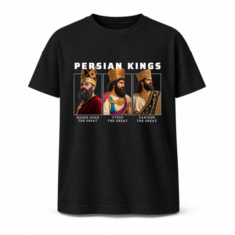 تیشرت یونیسکس طرح persian kings جنس نخ پنبه