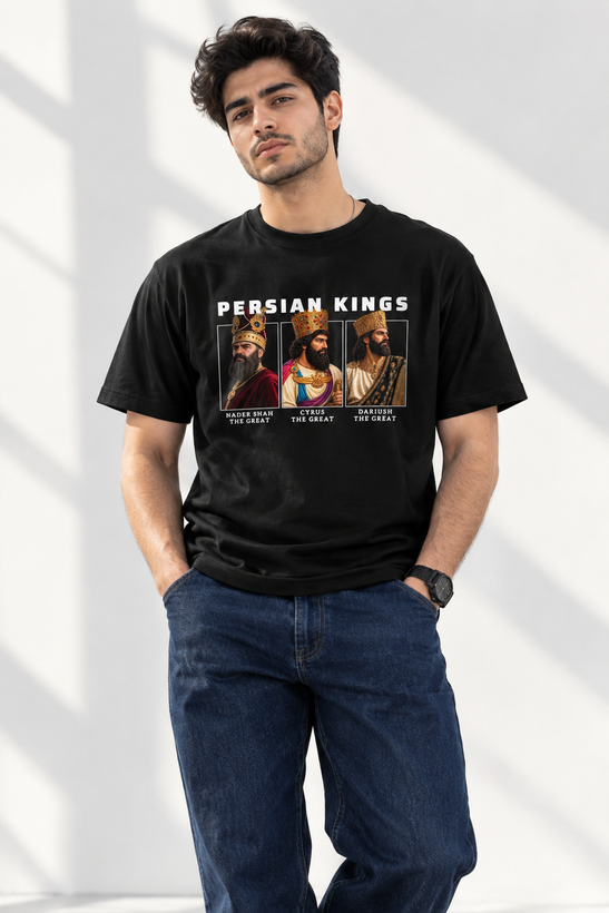تیشرت یونیسکس طرح persian kings جنس نخ پنبه