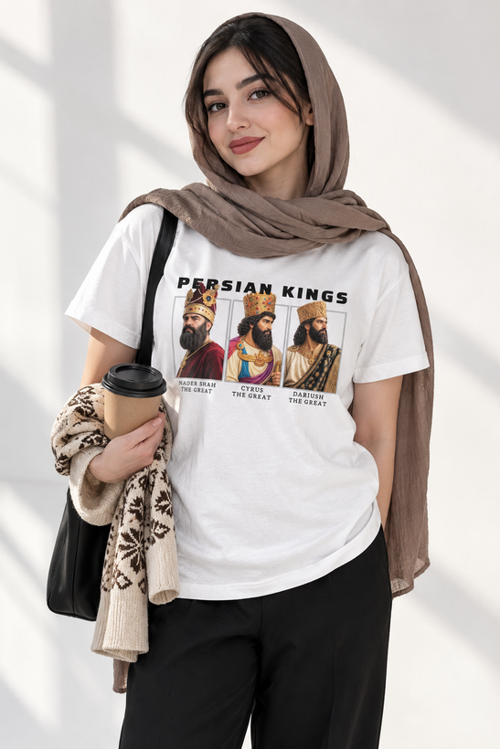تیشرت یونیسکس طرح persian kings جنس نخ پنبه