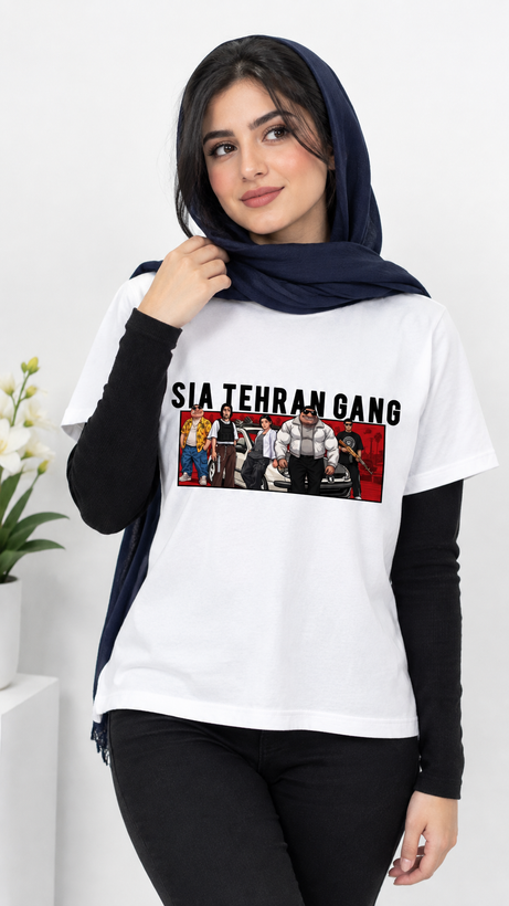 تیشرت یونیسکس طرح سیا ساکتی نخ پنبه ۱۰۰ درصد