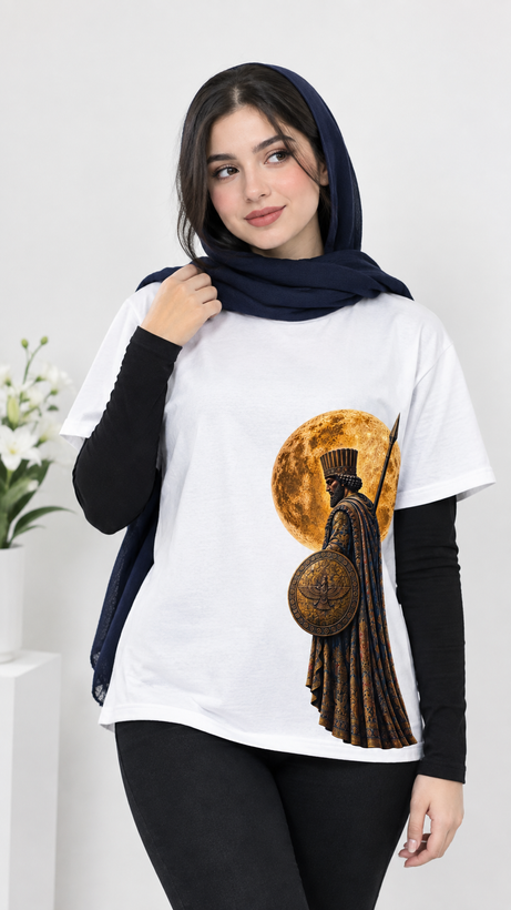 تیشرت یونیسکس طرح سرباز هخامنشی نخ پنبه ۱۰۰ درصد