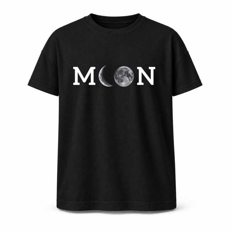 تیشرت یونیسکس طرح MOON جنس نخ پنبه ۱۰۰ درصد