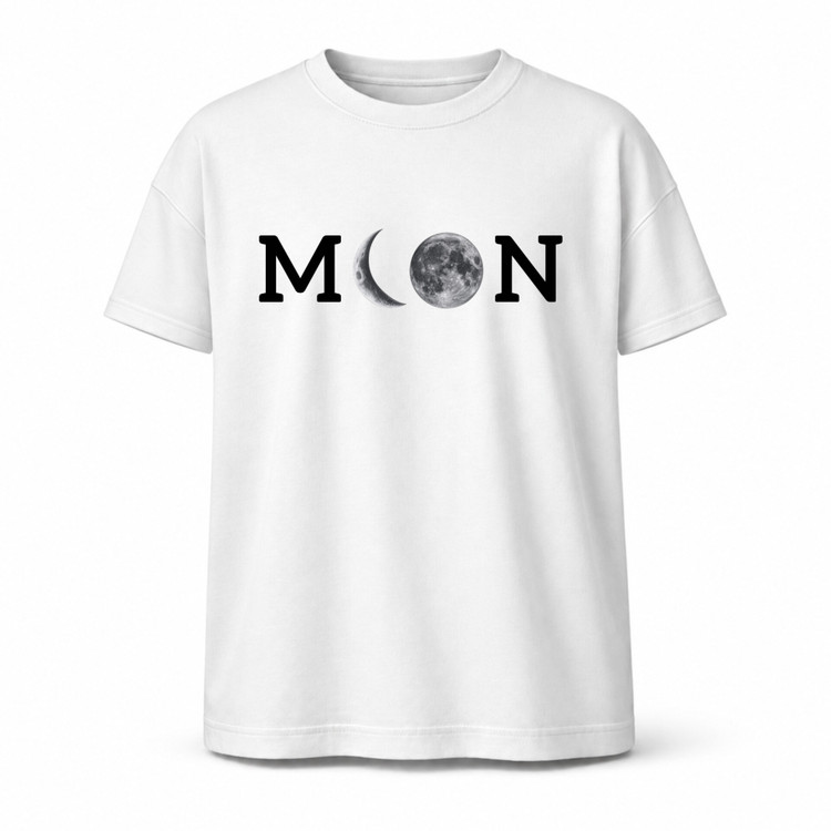تیشرت یونیسکس طرح MOON جنس نخ پنبه ۱۰۰ درصد