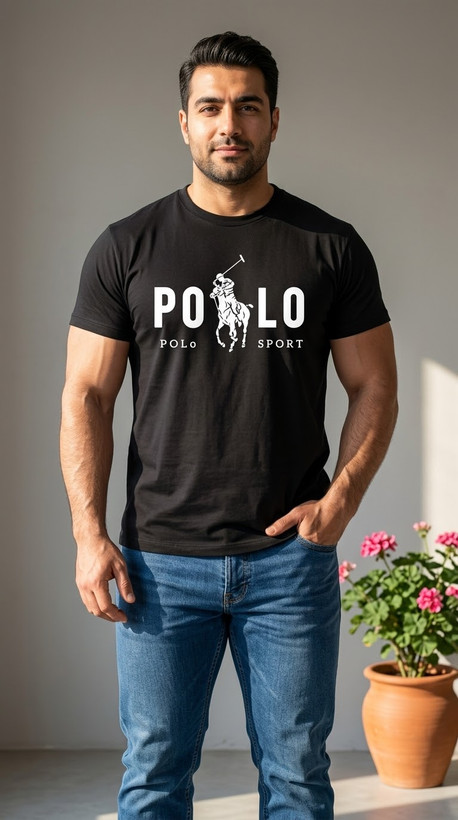 تیشرت یونیسکس طرح POLO جنس نخ پنبه ۱۰۰ درصد