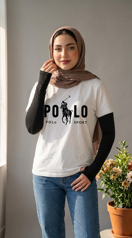 تیشرت یونیسکس طرح POLO جنس نخ پنبه ۱۰۰ درصد